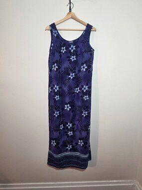 California Concepts Vintage 1990’s Purple Floral Sleeveless Maxi Dress